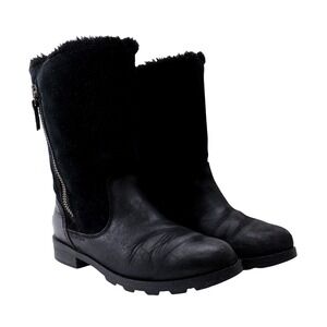Sorel Emelie Black Foldover Boots - Size‎ 6.5
